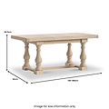 Portland Washed Oak 140-185cm Ext Trestle Dining Table from Roseland Furniture