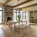Portland Washed Oak 200-245cm Extendable Turned Dining Table