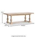 Portland Washed Oak 200-245cm Extendable Trestle Dining Table from Roseland Furniture
