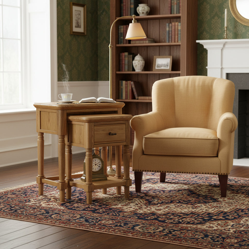 Alderley Oak Nest of Tables from Roseland Furniture