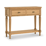 Alderley Oak Console Table With Shelf from Roseland Furniture