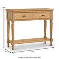 Alderley Oak Console Table With Shelf from Roseland Furniture