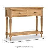 Alderley Oak Console Table With Shelf from Roseland Furniture