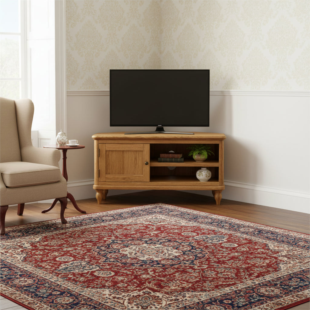 Alderley Oak Corner TV Unit from Roseland Furniture