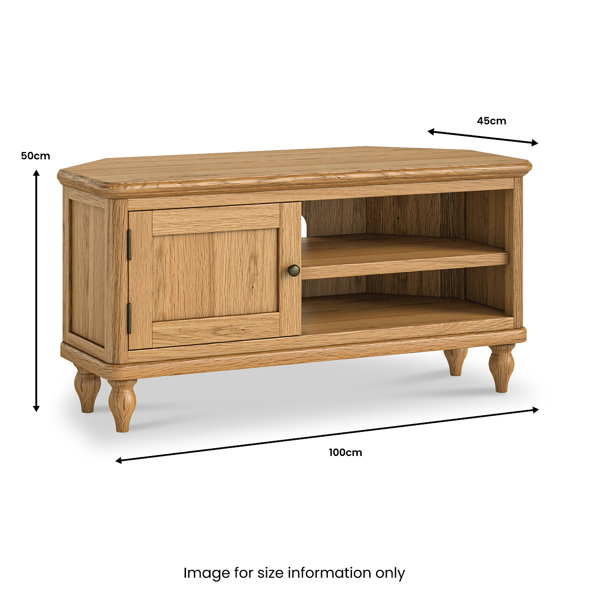 Alderley Oak Corner TV Unit from Roseland Furniture