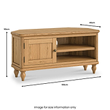 Alderley Oak Corner TV Unit from Roseland Furniture