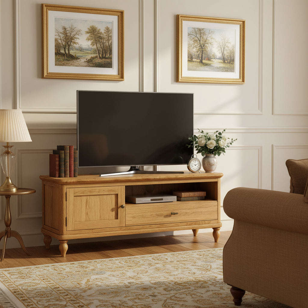 Alderley Oak 120cm TV Unit from Roseland Furniture