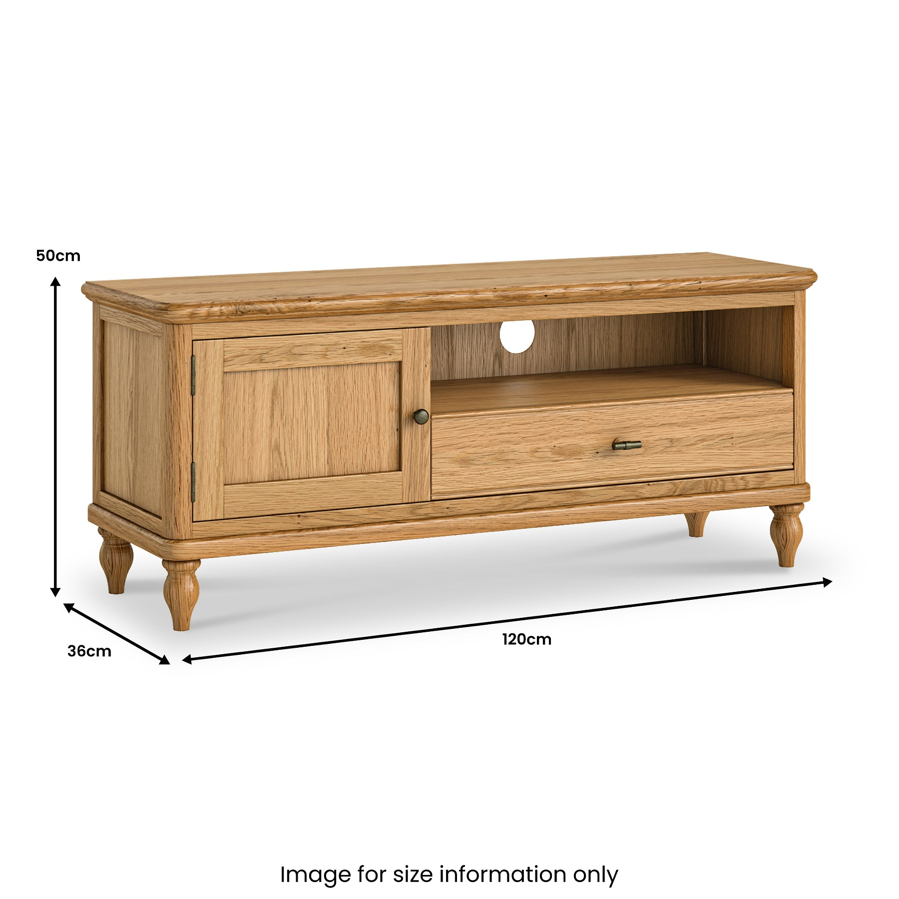 Alderley Oak 120cm TV Unit from Roseland Furniture