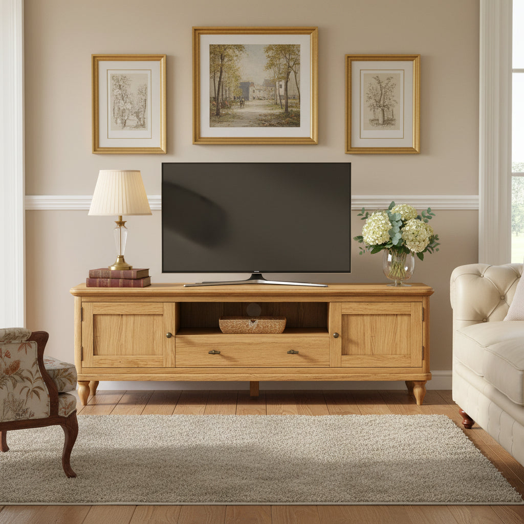 Alderley Oak 160cm TV Unit from Roseland Furniture
