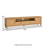 Alderley Oak 200cm TV Unit from Roseland Furniture