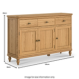 Alderley Oak Large Sideboard from Roseland Furniture