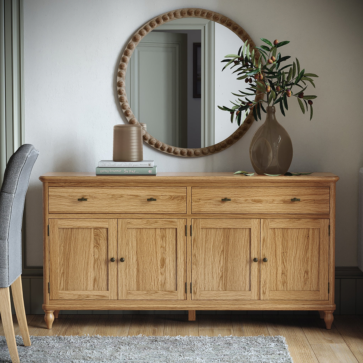 Alderley Oak Extra Large Sideboard from Roseland Furniture
