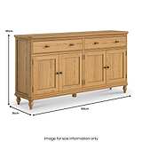 Alderley Oak Extra Large Sideboard from Roseland Furniture