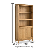 Alderley Oak Large Bookcase from Roseland Furniture