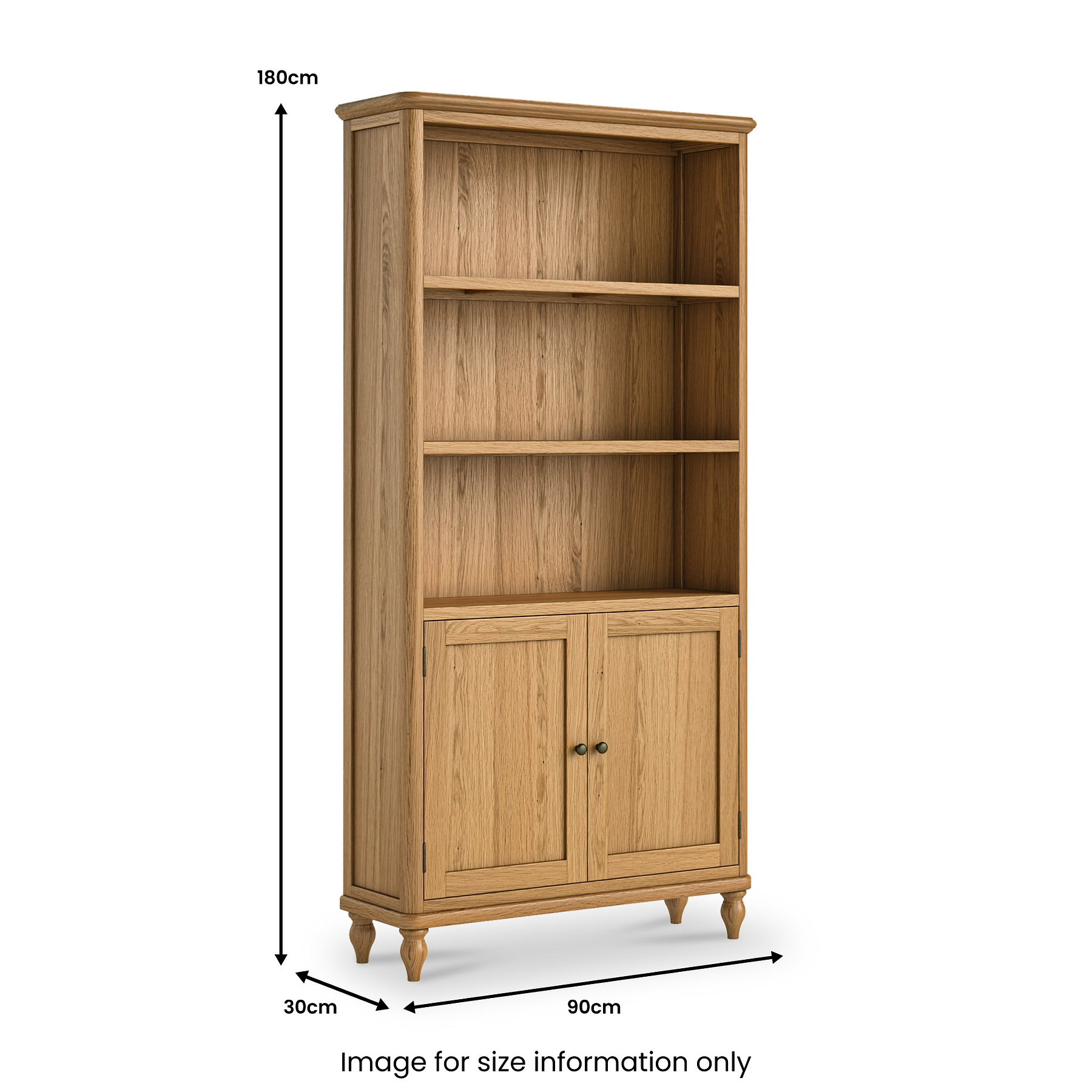 Alderley Oak Large Bookcase from Roseland Furniture