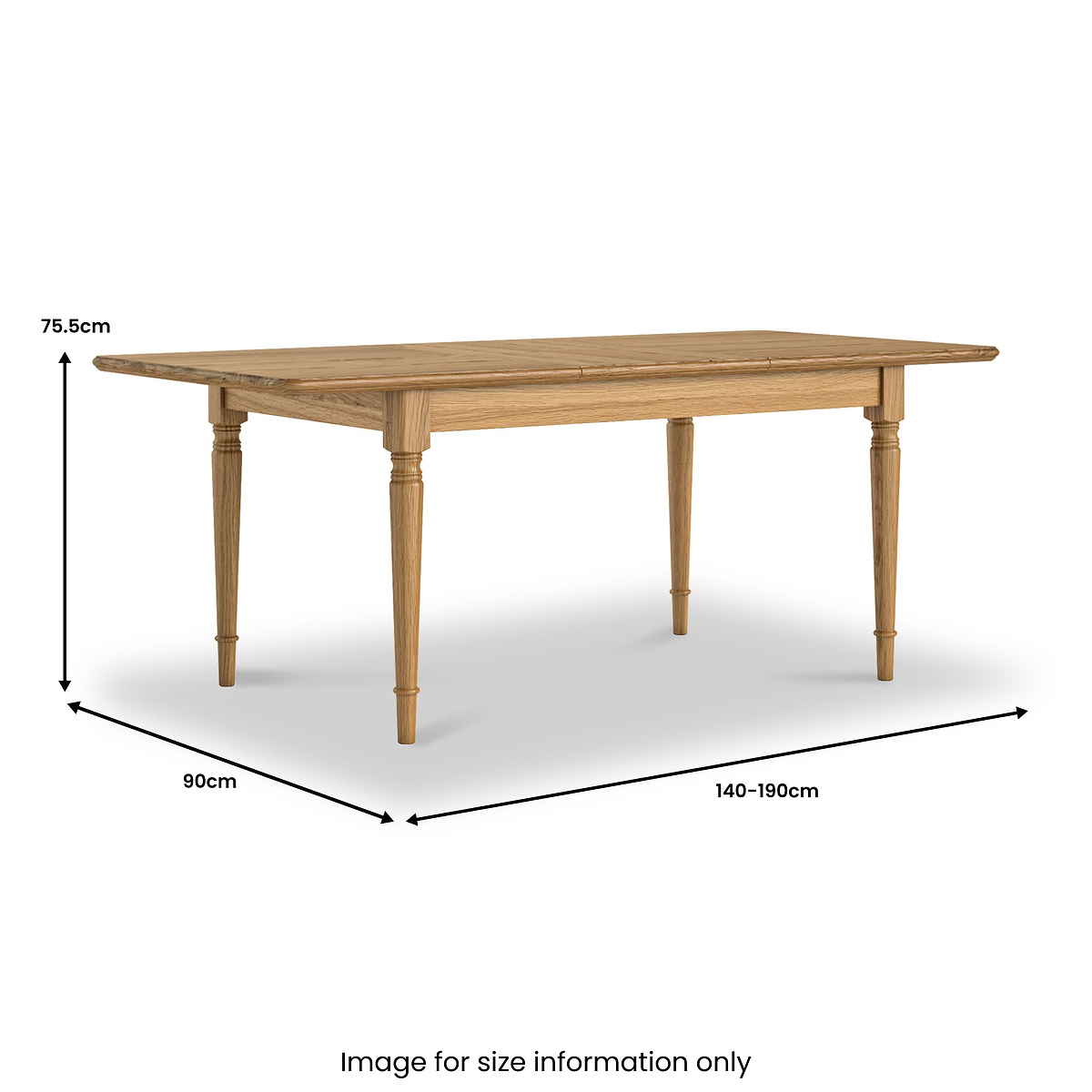 Alderley Oak 140-190cm Extendable Dining Table from Roseland Furniture