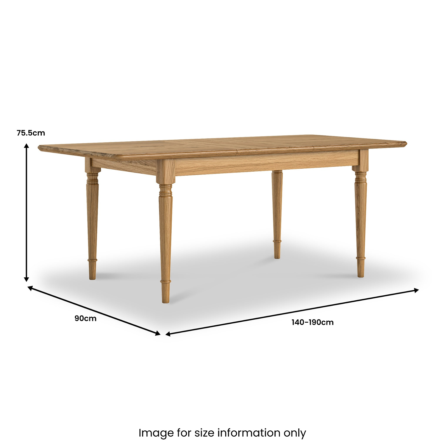 Alderley Oak 140-190cm Extendable Dining Table from Roseland Furniture