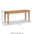 Alderley Oak 110cm Dining Bench from Roseland Furniture