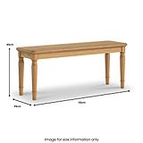 Alderley Oak 110cm Dining Bench from Roseland Furniture
