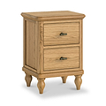 Alderley Oak 2 Drawer Slim Bedside from Roseland Furniture