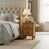Alderley Oak 2 Drawer Slim Bedside from Roseland Furniture