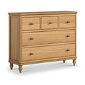 Alderley Oak 3 Over 2 Drawer Chest from Roseland Furniture