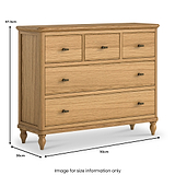 Alderley Oak 3 Over 2 Drawer Chest from Roseland Furniture