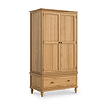 Alderley Oak Double Wardrobe With Drawer from Roseland Furniture