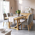 Portland Oak 200-245cm Ext Trestle Dining Table from Roseland Furniture