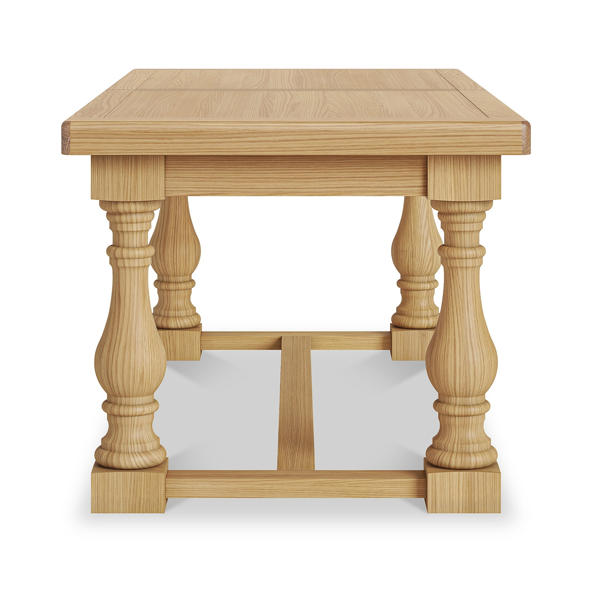 Portland Oak 200-245cm Ext Trestle Dining Table from Roseland Furniture