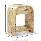 Calder Burl Bedside Table Light from Roseland Furniture