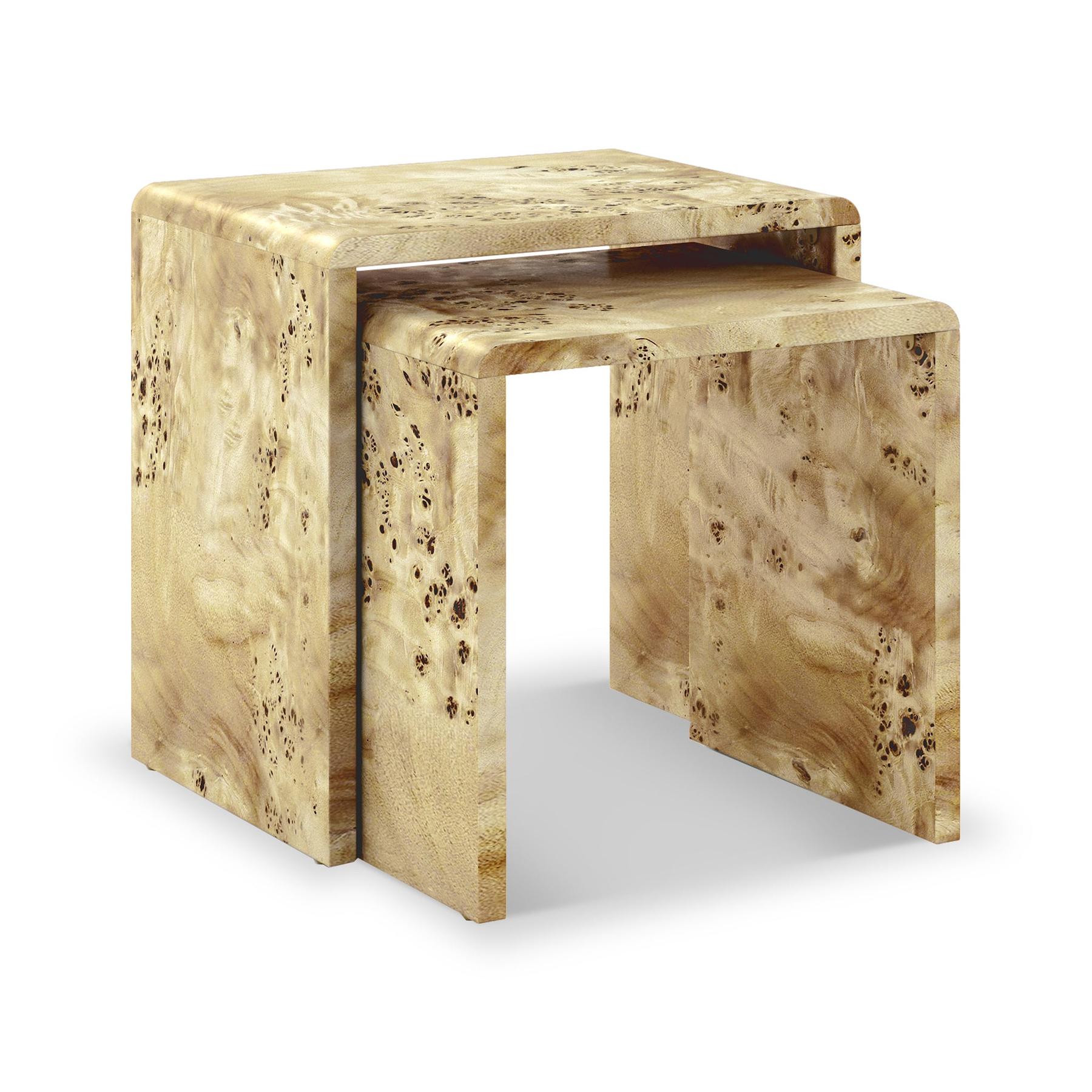 Calder Burl Nest Of Tables Light from Roseland Furniture