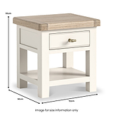 Belmont 1 Drawer Lamp Table from Roseland Furniture