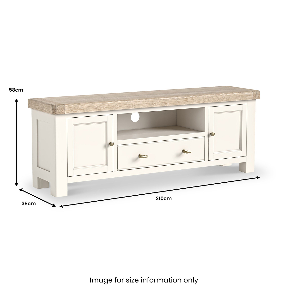 Belmont 210cm Large TV Unit from Roseland Furniture
