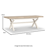 Belmont 200 245cm Extendable Cross Leg Dining Table from Roseland Furniture