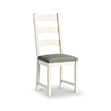 Belmont Ladder Back Dining Chair Grey Cushion from Roseland Furniture