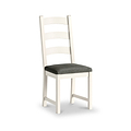 Belmont Ladder Back Dining Chair Charcoal Cushion from Roseland Furniture