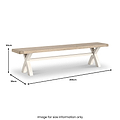 Belmont Cross Leg Dining Bench Without Cushion from Roseland Furniture