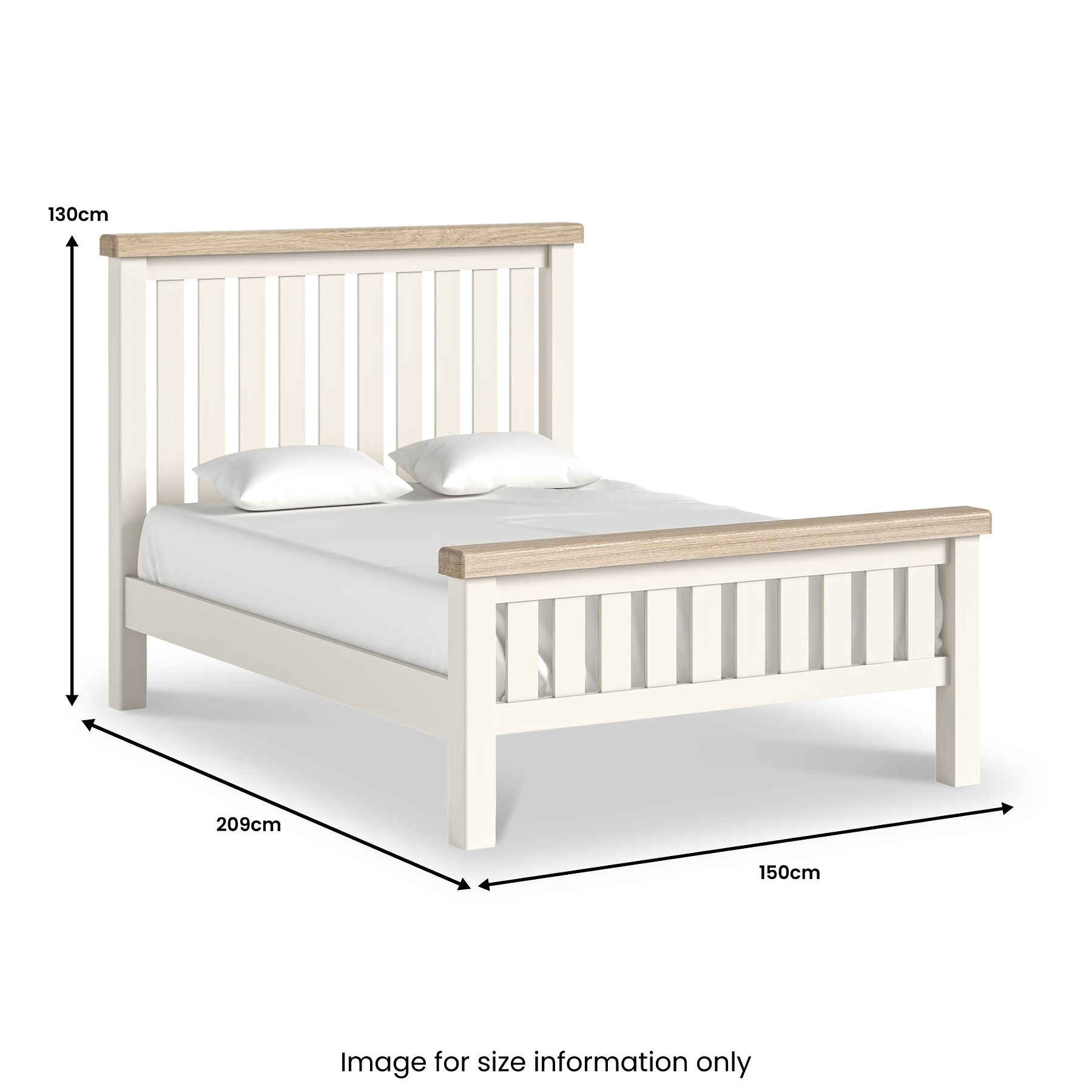 Belmont Slatted Double Bed Frame from Roseland Furniture