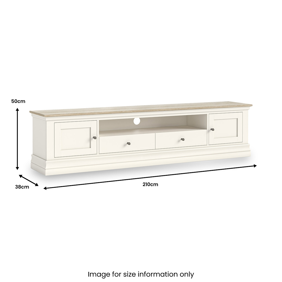 Linden 210cm TV Unit from Roseland Furniture