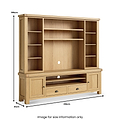 Portland Oak TV Media Storage Unit from Roseland Furniture