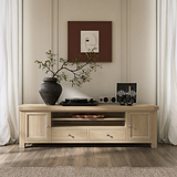 Portland Washed Oak 218cm Wide TV Unit