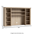 Portland Washed Oak Wall Media Storage Unit