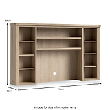 Portland Washed Oak Wall Media Storage Unit