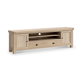 Portland Washed Oak TV Media Storage Unit from Roseland Furniture
