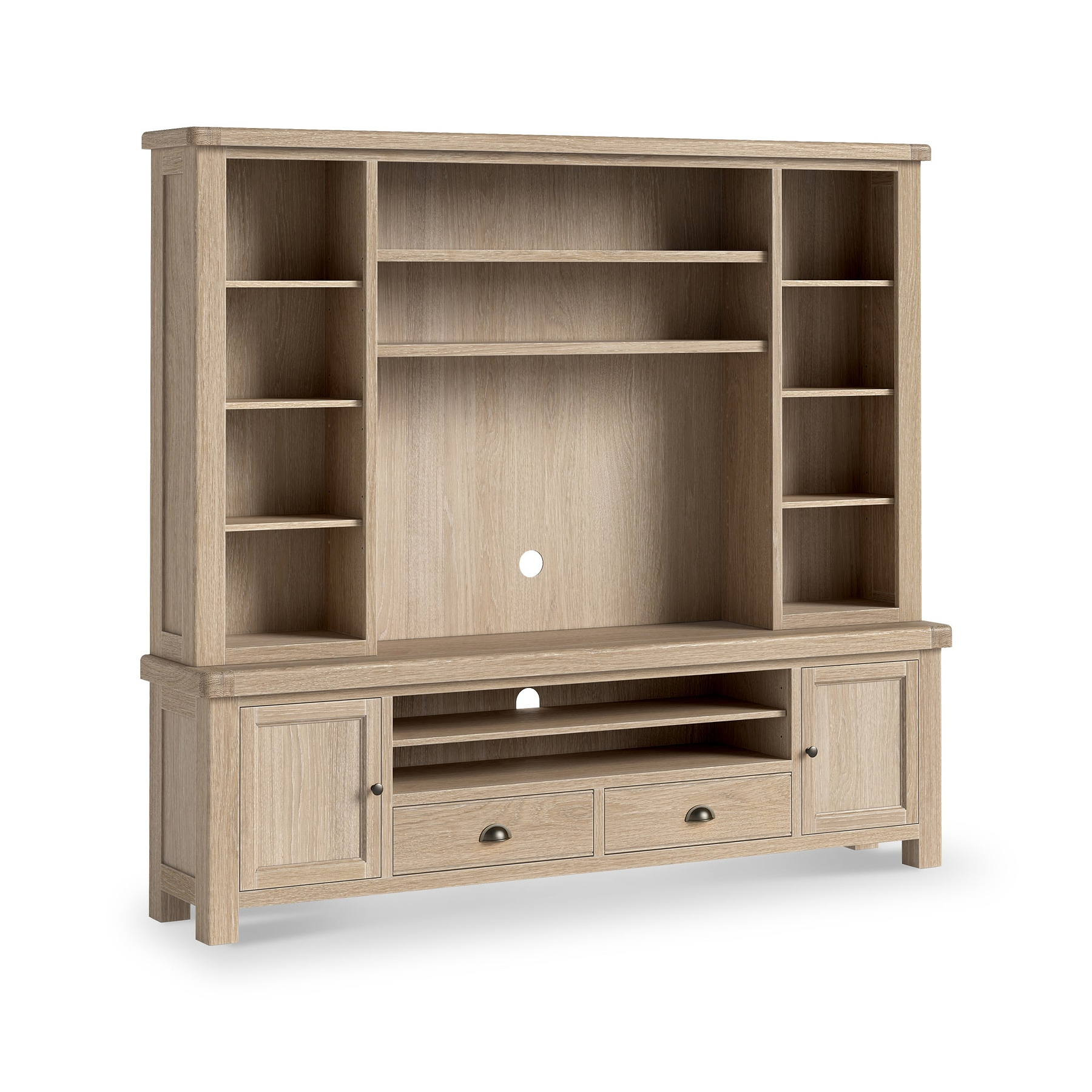 Portland Washed Oak TV Media Storage Unit from Roseland Furniture