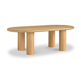 Arden Oak Oval Coffee Table from Roseland Furniture