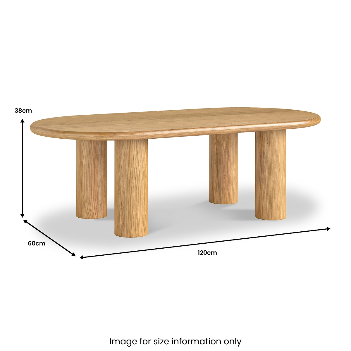 Arden Oak Oval Coffee Table from Roseland Furniture