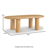 Arden Oak Oval Coffee Table from Roseland Furniture