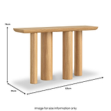 Arden Oak 125cm Console Table from Roseland Furniture